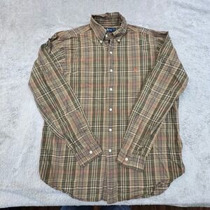 Ralph Lauren Men's Shirt Size 16 Plaid Button Front Long Sleeve‎